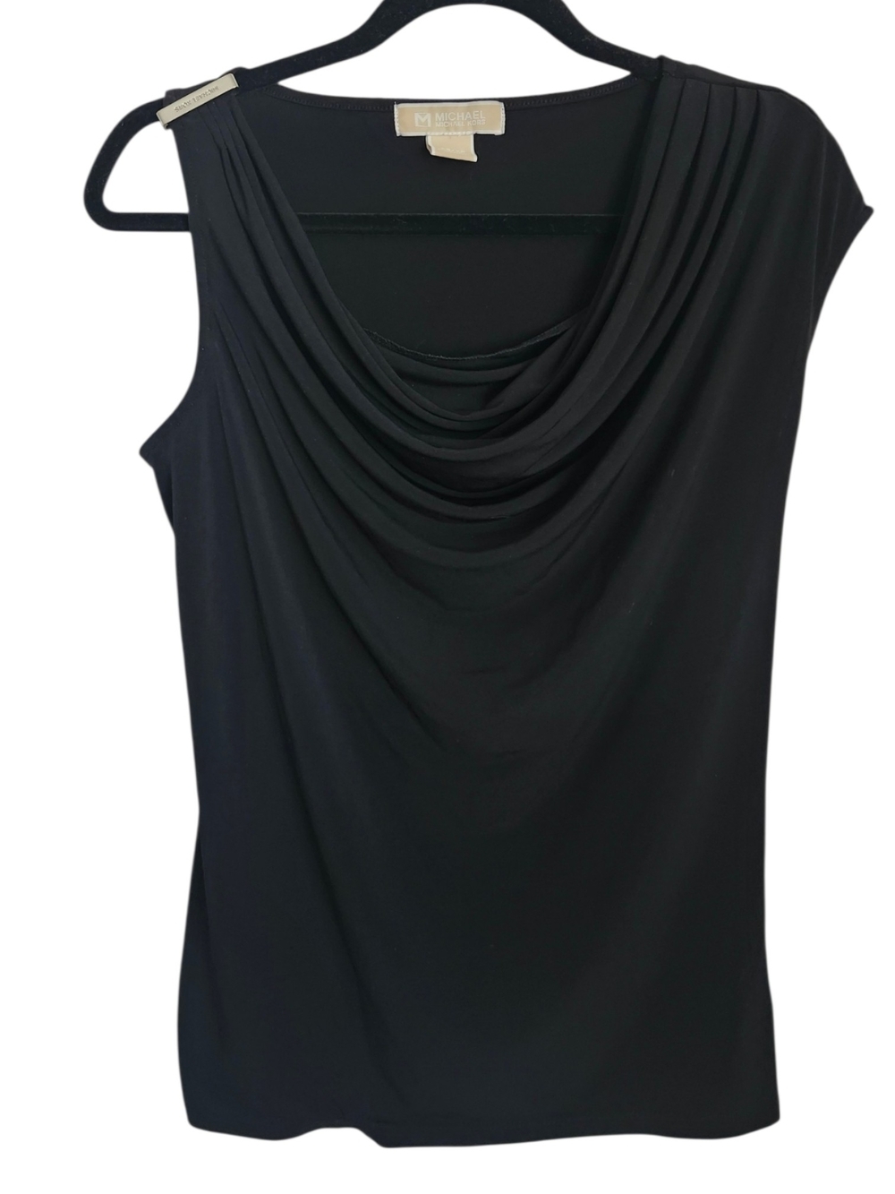 MICHAEL Michael Kors Black Cowl Neck Sleeveless Tank